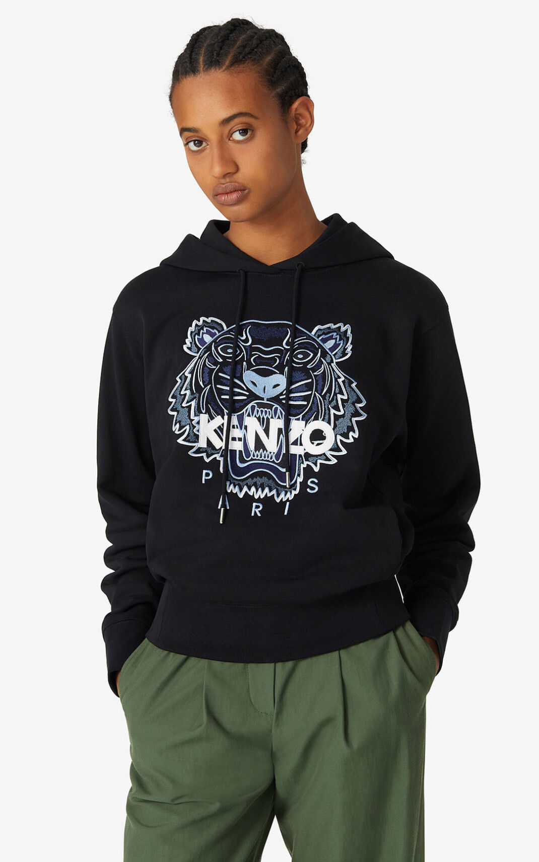 Sudaderas Con Capucha Kenzo Tiger Mujer Negras NWL539201